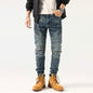 Washed Effect Low Waist Vintage Flare Jeans