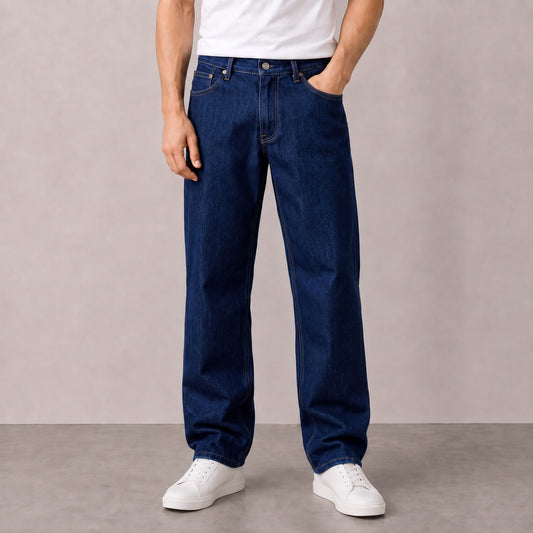 Men's Dark Indigo Relaxed Fit Jeans
