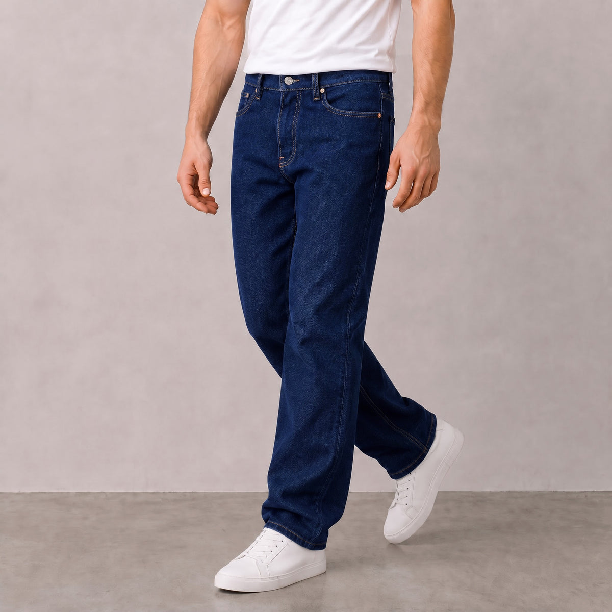 Men's Dark Indigo Relaxed Fit Jeans