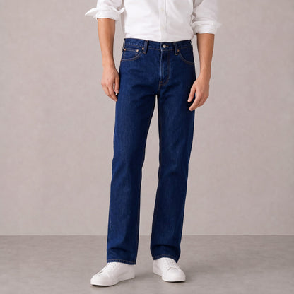 Men's Dark Indigo Straight Fit Jeans