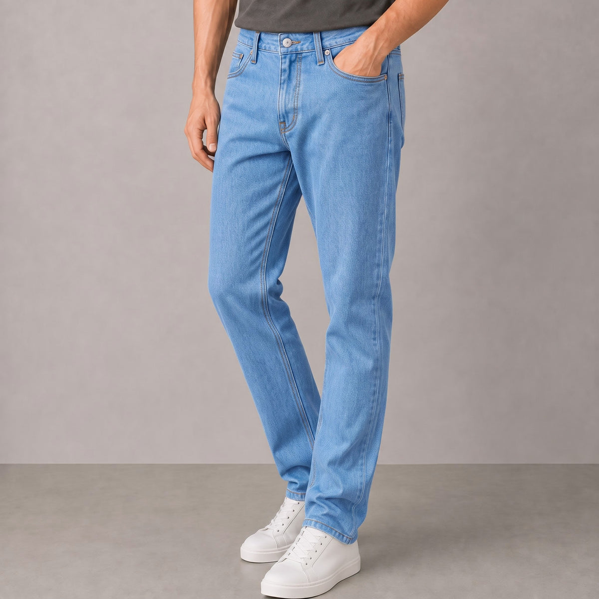 Men's Light Blue Slim Fit Jeans