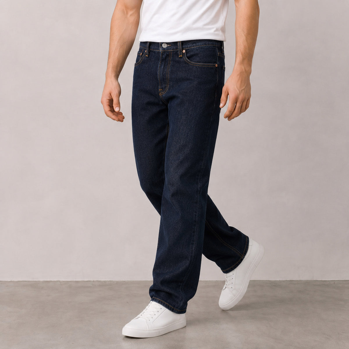 Men's Deep Indigo Relaxed Fit Jeans