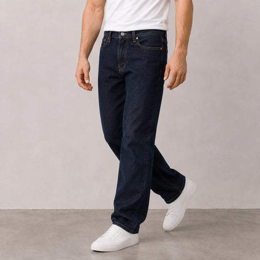 Men's Deep Indigo Relaxed Fit Jeans