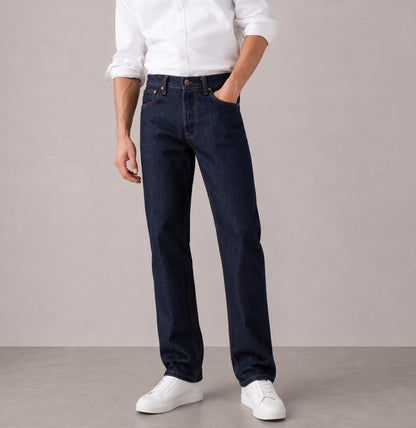 Men's Dark Indigo Straight Fit Jeans