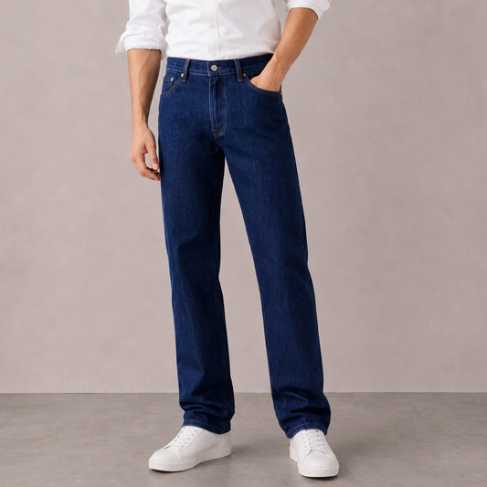 Men's Dark Indigo Straight Fit Jeans
