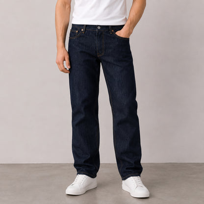 Men's Deep Indigo Relaxed Fit Jeans