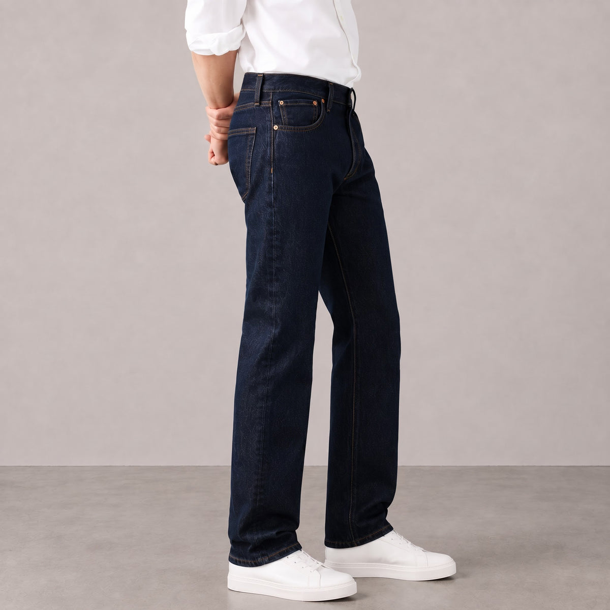Men's Dark Indigo Straight Fit Jeans
