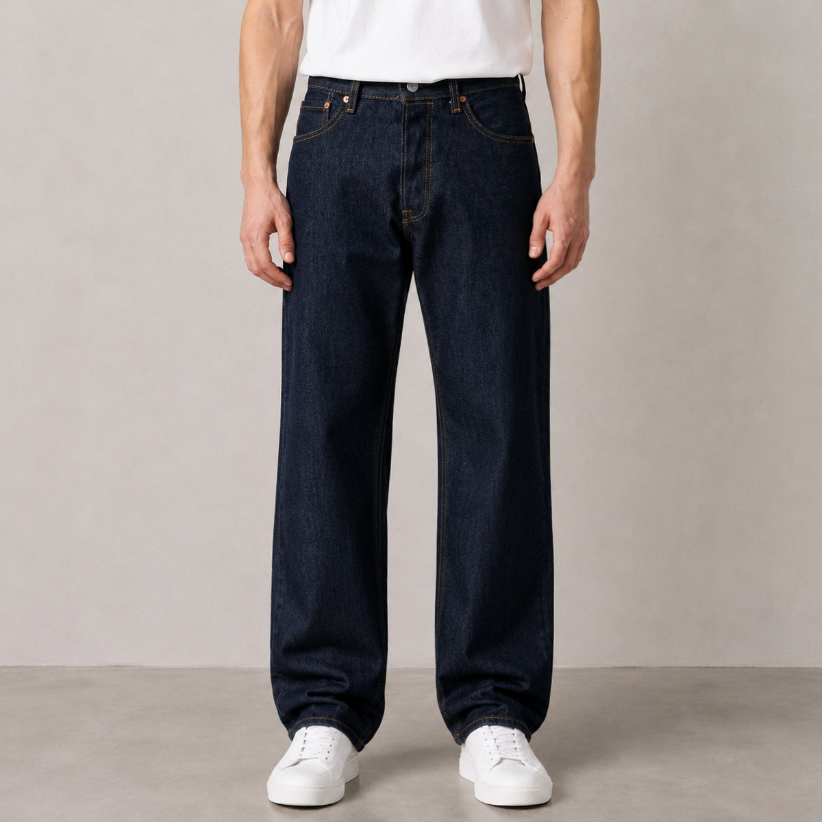 Men's Deep Indigo Relaxed Fit Jeans