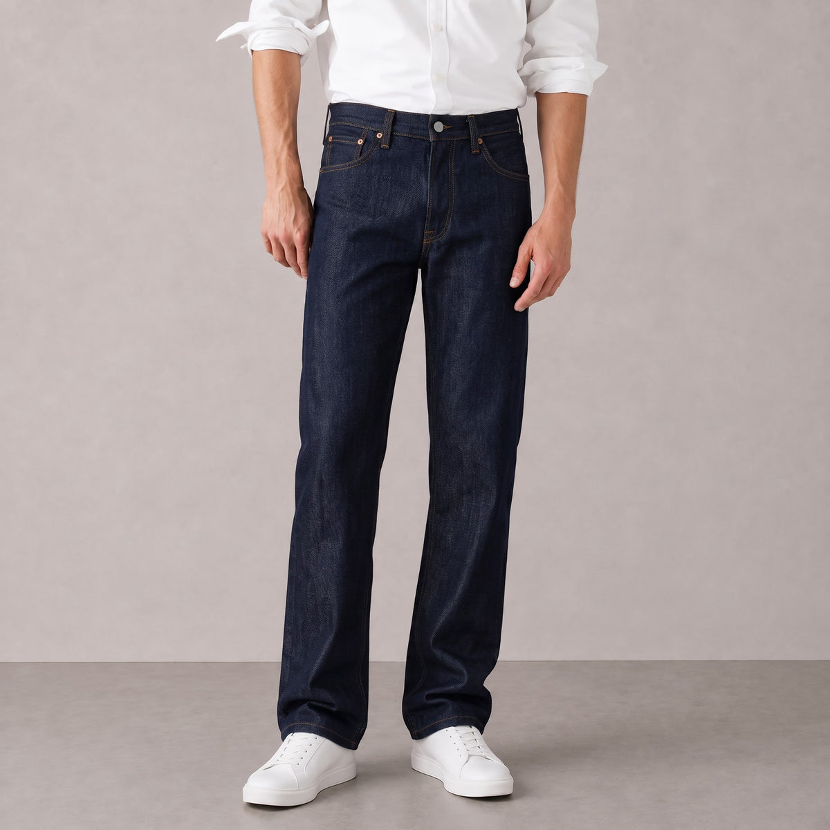 Men's Dark Indigo Straight Fit Jeans